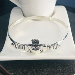 Sterling Silver Claddagh Bracelet/Bangle